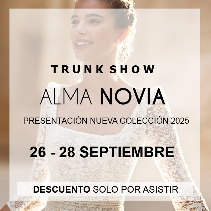 Trunk show alma novia en murcia, grupo rosa clara
